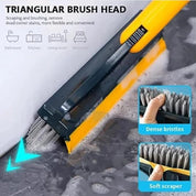 2-in-1 Floor Scrub Brush & Wiper for Bathroom, Kitchen & Tile Cleaning